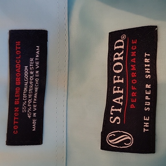 Stafford Performance Men's Long Sleeve Collared Shirt - Picture 3 of 5